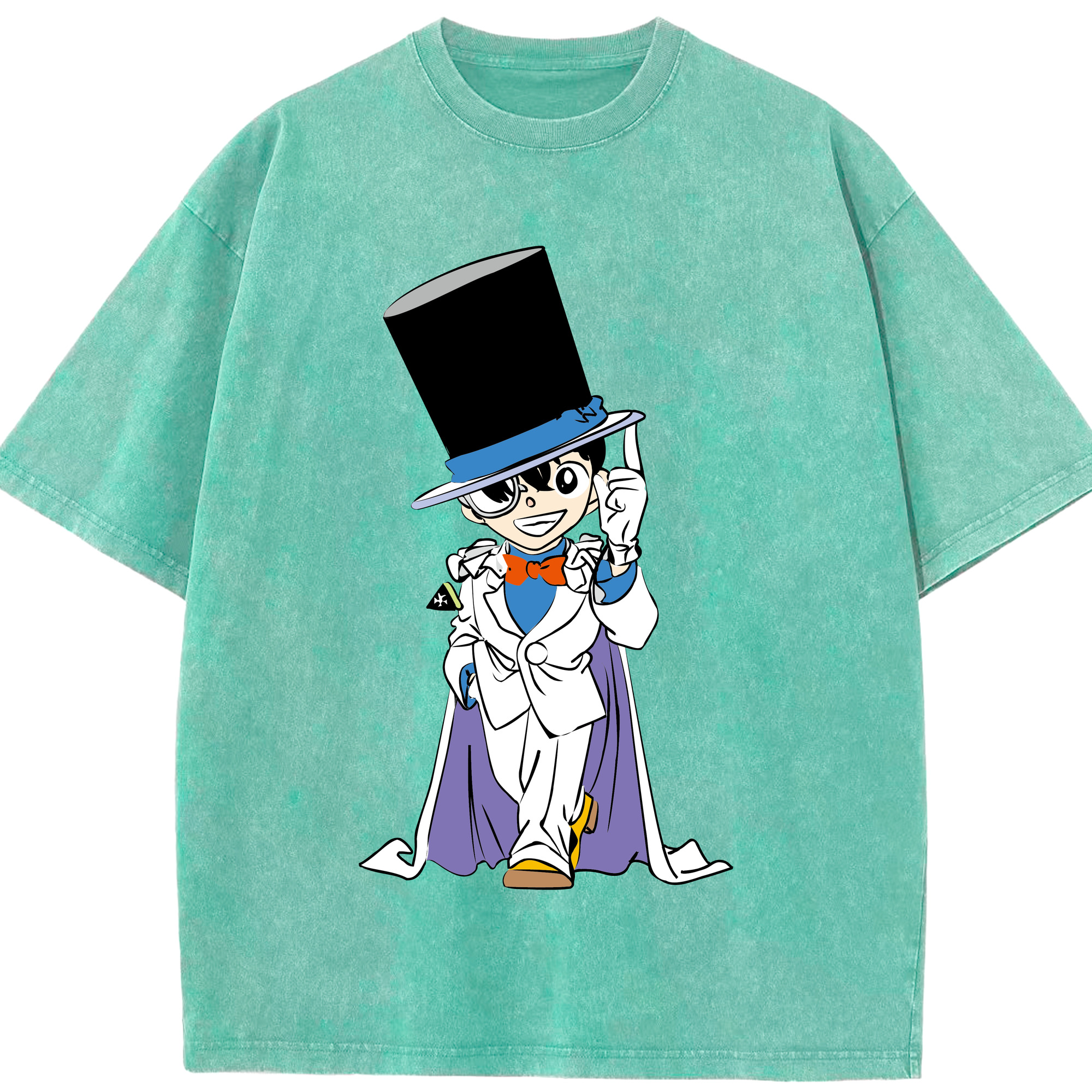 （画像用） 名探偵コナン 江戸川 コナン Detective Conan Conan Edogawa 綿100% ヴィンテージ風 半袖Tシャツ（フロントプリント）